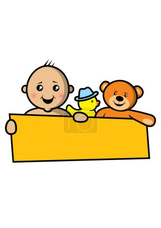 Illustration for Baby and toys vector icon - Royalty Free Image