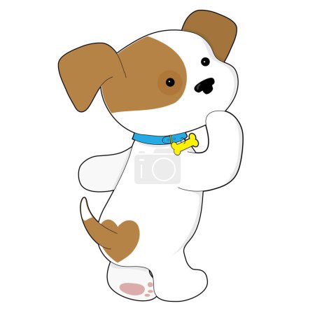 Illustration for Cartoon cute dog  vector illustration - Royalty Free Image
