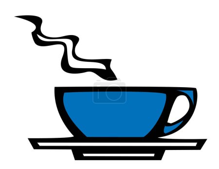 Téléchargez les photos : Icône tasse de café. contour tasse de café vecteur icône couleur plat isolé - en image libre de droit