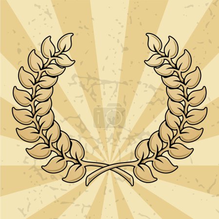Illustration for Wreath laurel design, vector illustration - Royalty Free Image