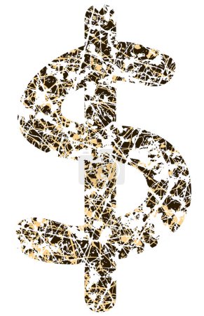 Illustration for Dollar symbol, vector illustration simple design - Royalty Free Image