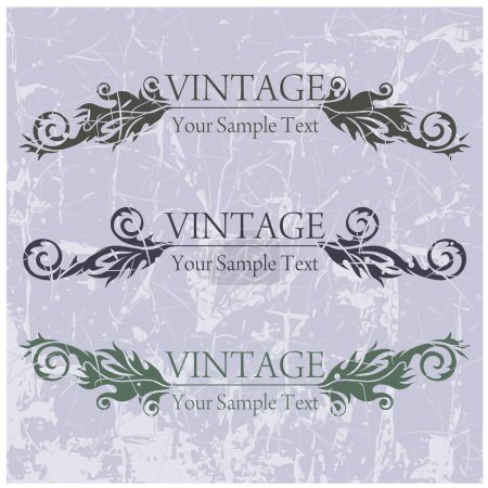 Illustration for Set of vintage labels, vector illustration - Royalty Free Image
