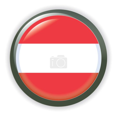Ilustración de El botón con la bandera de austria - Imagen libre de derechos