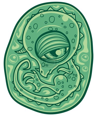 Illustration for Alien cartoon  vector illustration - Royalty Free Image