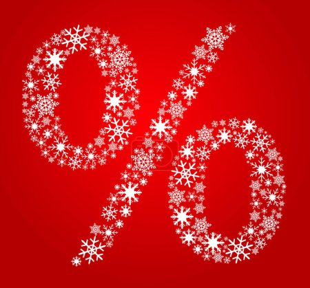 Illustration for Red christmas sale background, vector illustration - Royalty Free Image