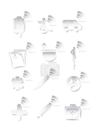 Illustration for Set with different icons  vector illustration - Royalty Free Image
