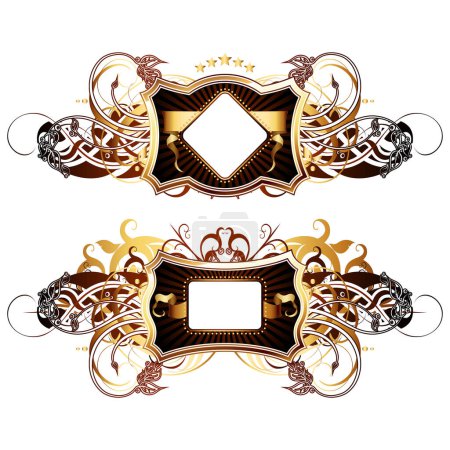 Illustration for Vector baroque of vintage elements for design. - Royalty Free Image