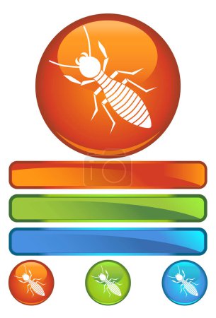 Illustration for Mosquito icons vector illustration - Royalty Free Image