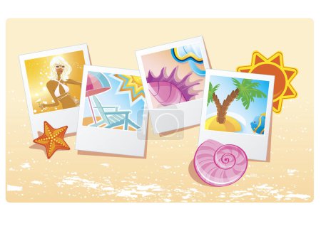 Téléchargez les illustrations : Ensemble d'icônes de plage d'été - en licence libre de droit