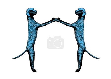 Photo for Two dogs vector illustration - Royalty Free Image