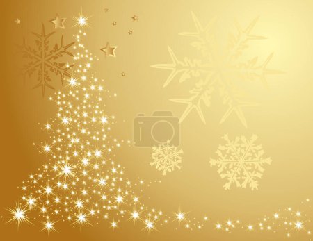 Illustration for Christmas background with snowflakes - Royalty Free Image
