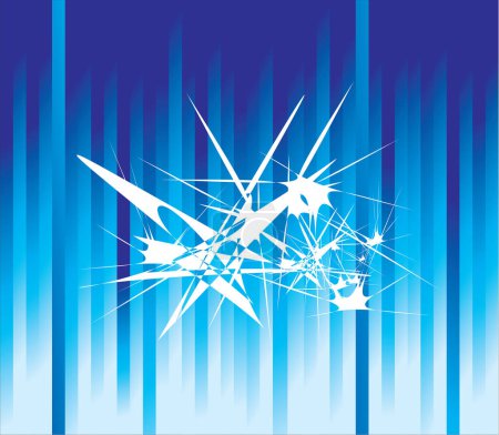 Illustration for Blue background with christmas ornaments and snowflakes - Royalty Free Image