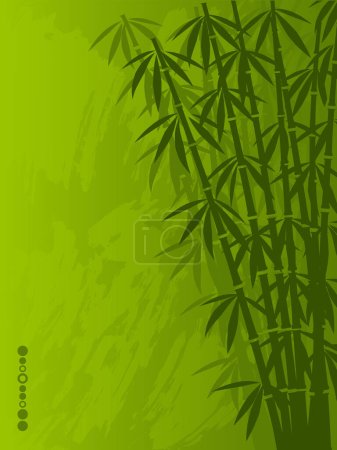 Téléchargez les illustrations : Feuilles de bambou fond. illustration vectorielle - en licence libre de droit