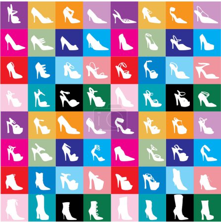 Illustration for Shoes icons vector illustration - Royalty Free Image
