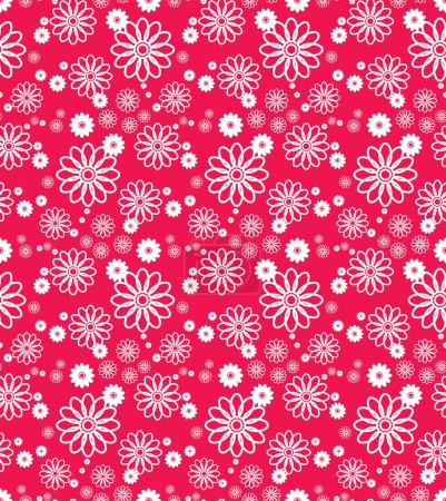 Illustration for Floral seamless pattern with flowers. vector illustration. - Royalty Free Image