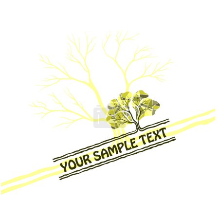 Illustration for Tree text frame vector illustration - Royalty Free Image