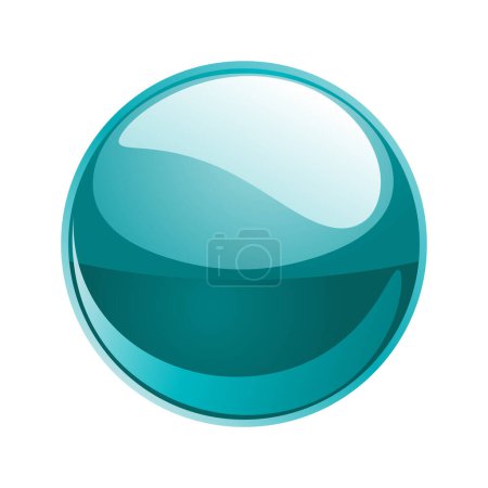 Téléchargez les illustrations : Icône de balle ronde bleue - en licence libre de droit