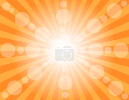 Ilustración de Rayos de sol sobre fondo abstracto - Imagen libre de derechos