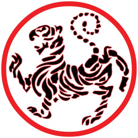 Téléchargez les illustrations : Vecteur signe du zodiaque tigre - en licence libre de droit