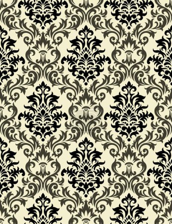 Illustration for Damask seamless vector pattern - Royalty Free Image