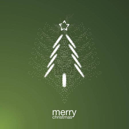 Ilustración de Vector abstracto árbol de Navidad, vector de ilustración. - Imagen libre de derechos