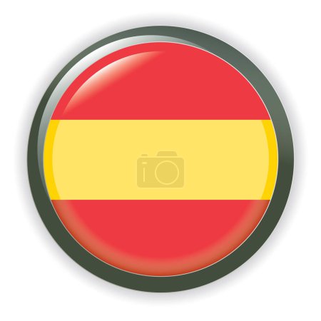 Illustration for Spain flag icon in badge - Royalty Free Image