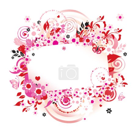 Illustration for Vector frame with flowers - Royalty Free Image