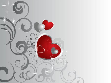 Ilustración de San Valentín vista de fondo - Imagen libre de derechos