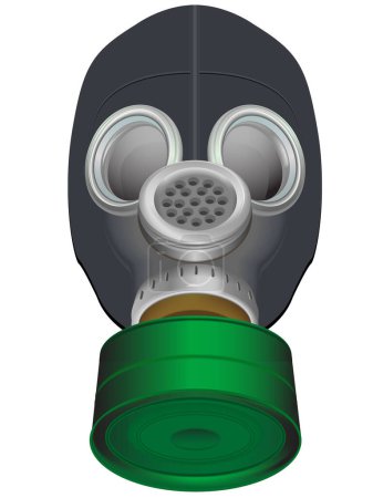 Téléchargez les illustrations : Illustration vectorielle du masque à gaz - en licence libre de droit