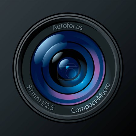 Illustration for Vector illustration of the digital camera lens - Royalty Free Image