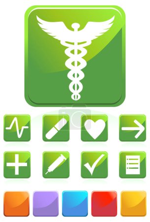 Illustration for Medical cross set color collection - Royalty Free Image