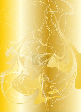 Illustration for Vector abstract background with gold lines. - Royalty Free Image
