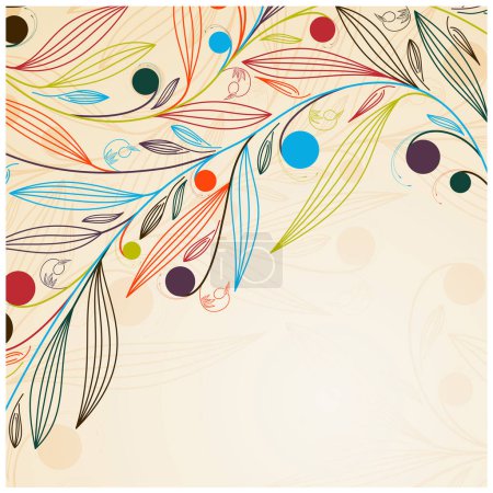 Illustration for Vector illustration of abstract floral background - Royalty Free Image