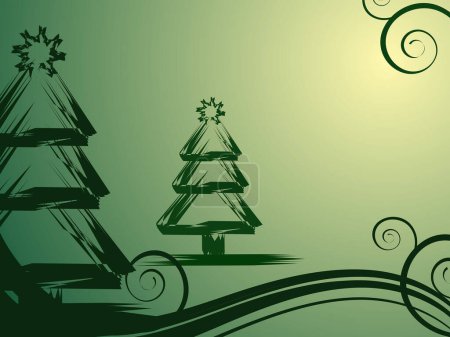 Ilustración de Árbol de navidad abstracto vector ilustración - Imagen libre de derechos