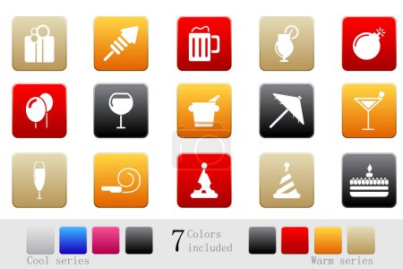 Illustration for Restaurant vector icons for user interface design - Royalty Free Image