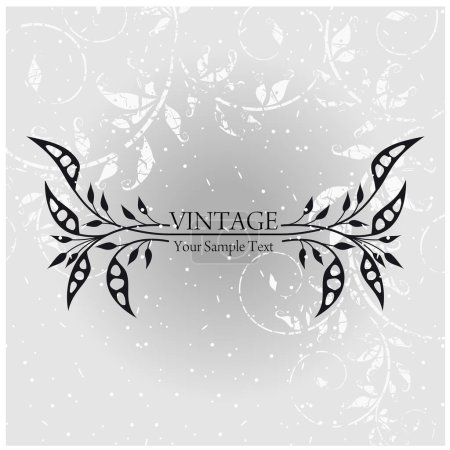 Illustration for Vintage vector floral elements. - Royalty Free Image