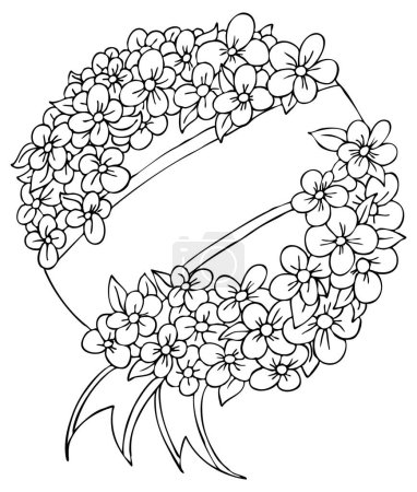 Téléchargez les illustrations : Vecteur dessiné à la main croquis fleurs - en licence libre de droit