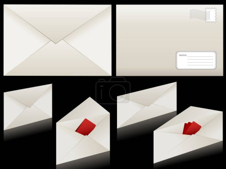 Illustration for Set of envelopes. vector illustration - Royalty Free Image