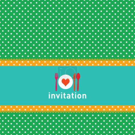 Illustration for Invitation card, vector illustration simple design - Royalty Free Image
