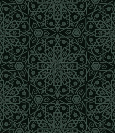 Illustration for Seamless vector pattern. geometric background in green and gray color - Royalty Free Image