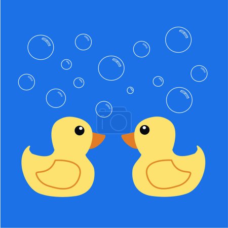 Illustration for Vector illustration of toy ducks - Royalty Free Image