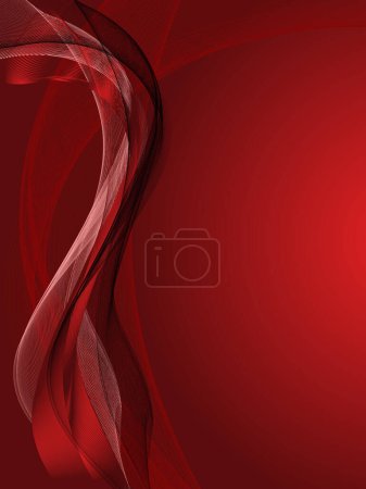 Ilustración de Fondo abstracto. elegantes ondas de seda roja. - Imagen libre de derechos