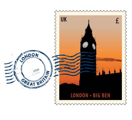 Illustration for Stamp with the national flag - Royalty Free Image