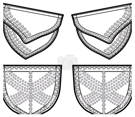 Ilustración de Escudo con patrón de diamante - Imagen libre de derechos