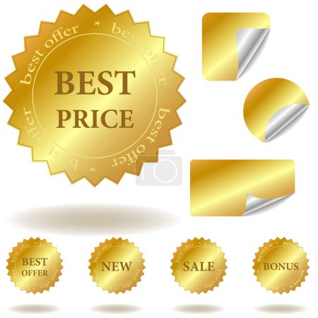 Illustration for Best price icons set isolated on white background - Royalty Free Image