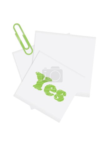 Illustration for Vector illustration of paper with yes and check mark - Royalty Free Image
