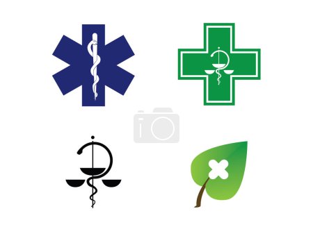 Téléchargez les illustrations : Illustration vectorielle de conception de modèle de logo de soins de santé - en licence libre de droit