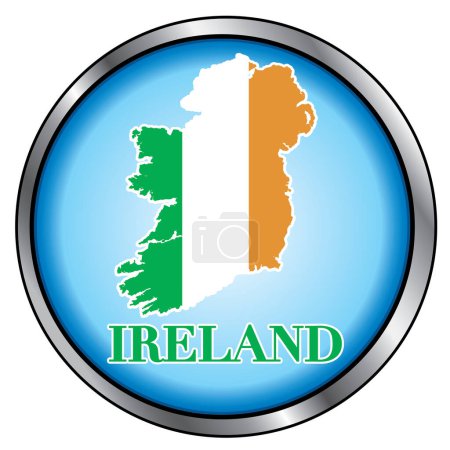 Ilustración de Ilustración vectorial para Irlanda, botón redondo. Didot fuente. - Imagen libre de derechos