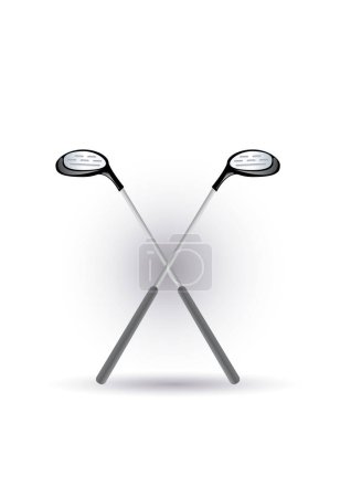 Illustration for Golf clubs, vector illustration simple design - Royalty Free Image