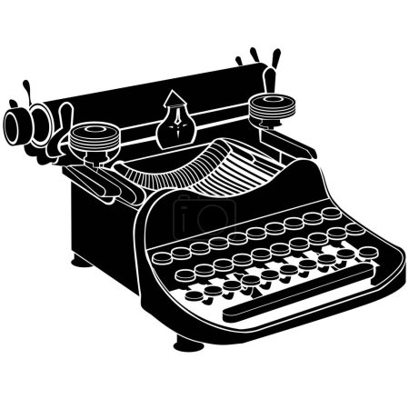 Illustration for Vintage typewriter vector illustration - Royalty Free Image